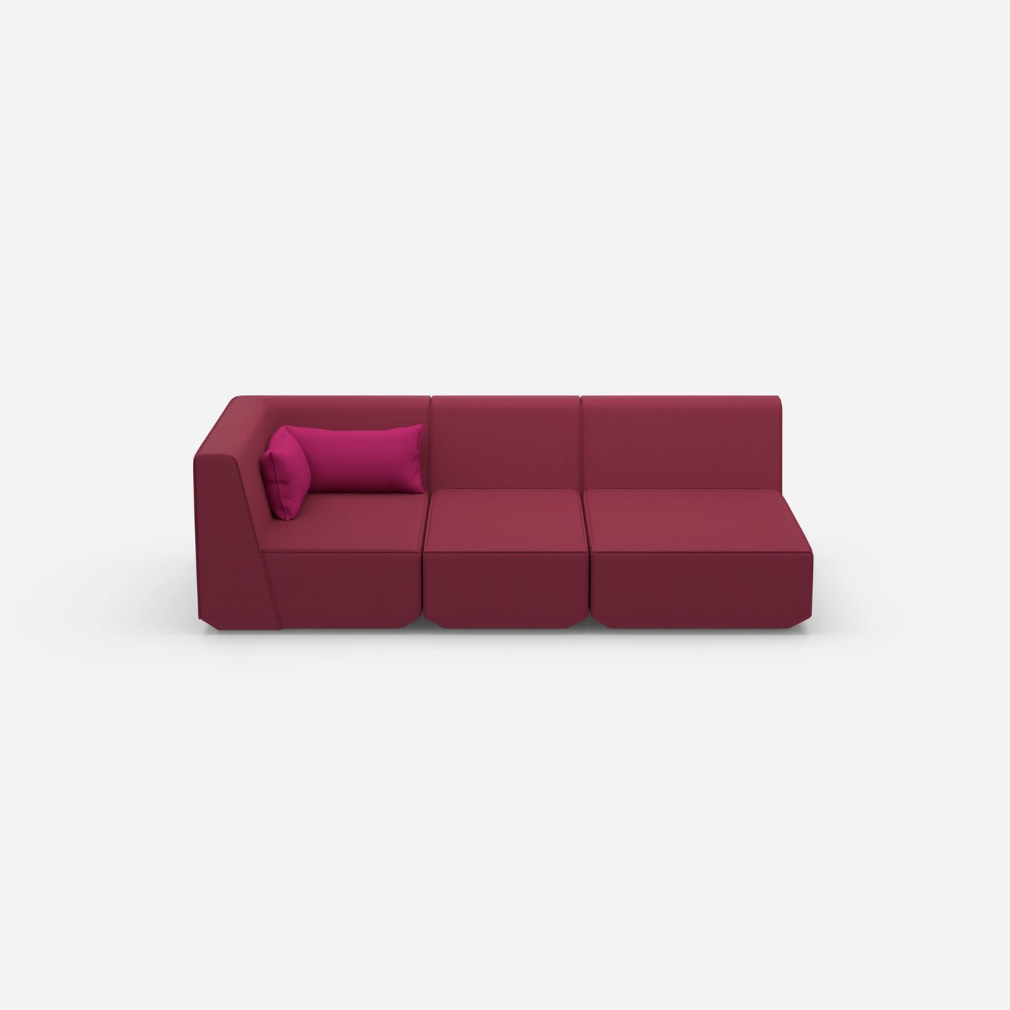 Canapé 3 places modulaire avec fonction couchage de face