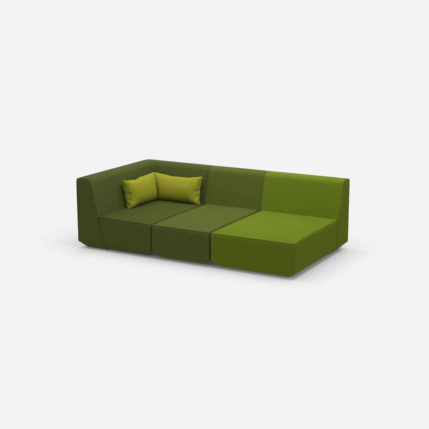 Canapé 3 places modulaire avec fonction de couchage de côté