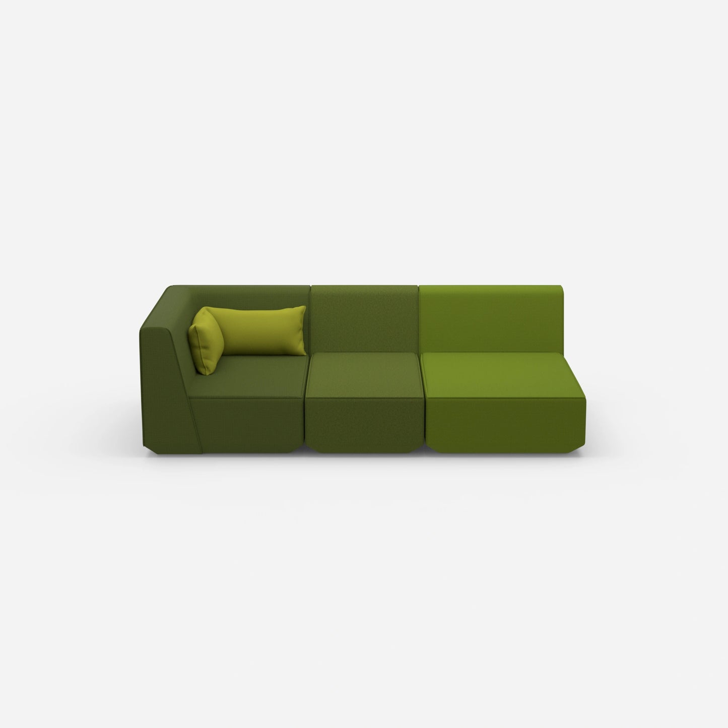 Canapé 3 places modulaire avec fonction couchage de face