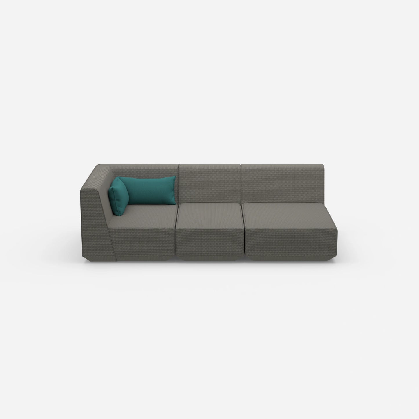 Canapé 3 places modulaire avec fonction couchage de face
