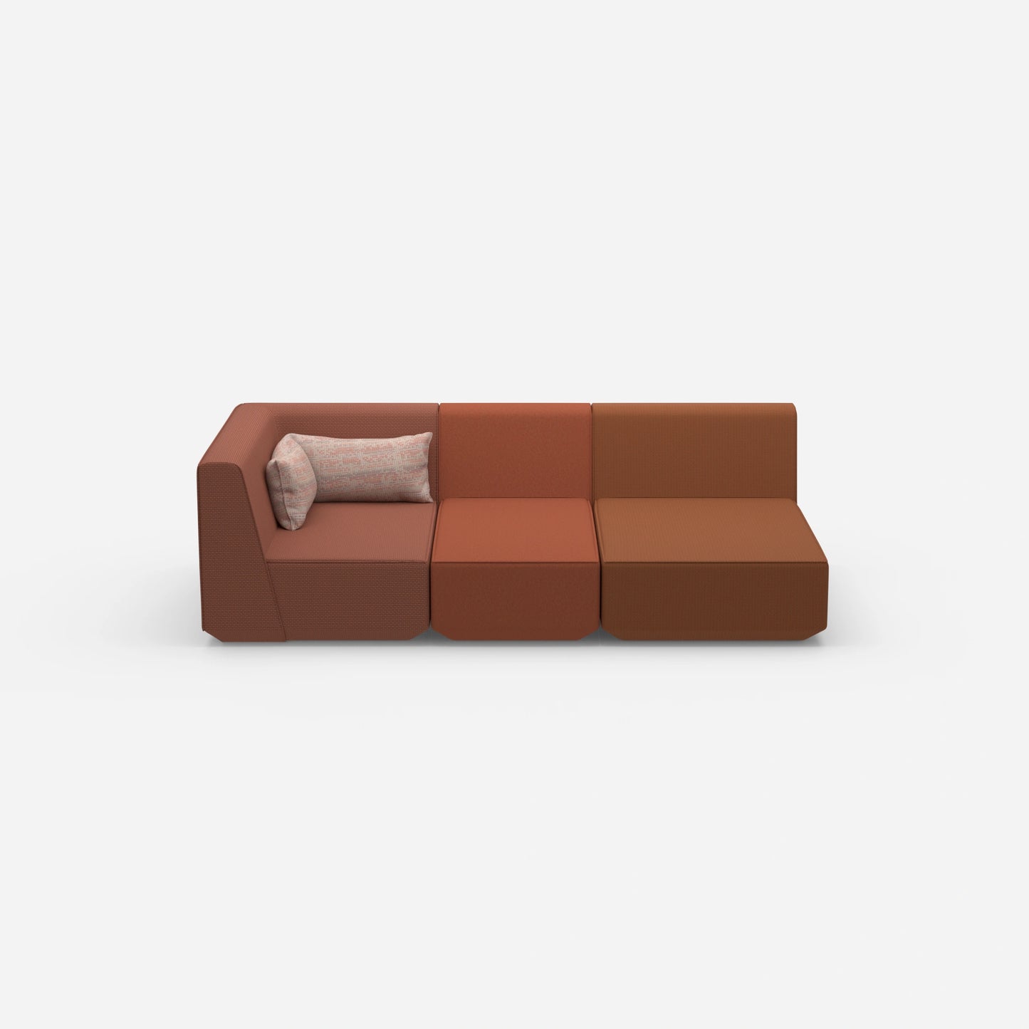 Canapé 3 places modulaire avec fonction couchage de face