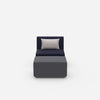 Fauteuil de lecture confortable vu de face