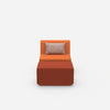 Fauteuil de lecture confortable vu de face