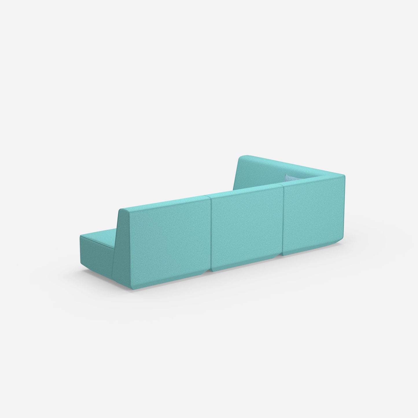 Canapé d'angle bleu de derrière