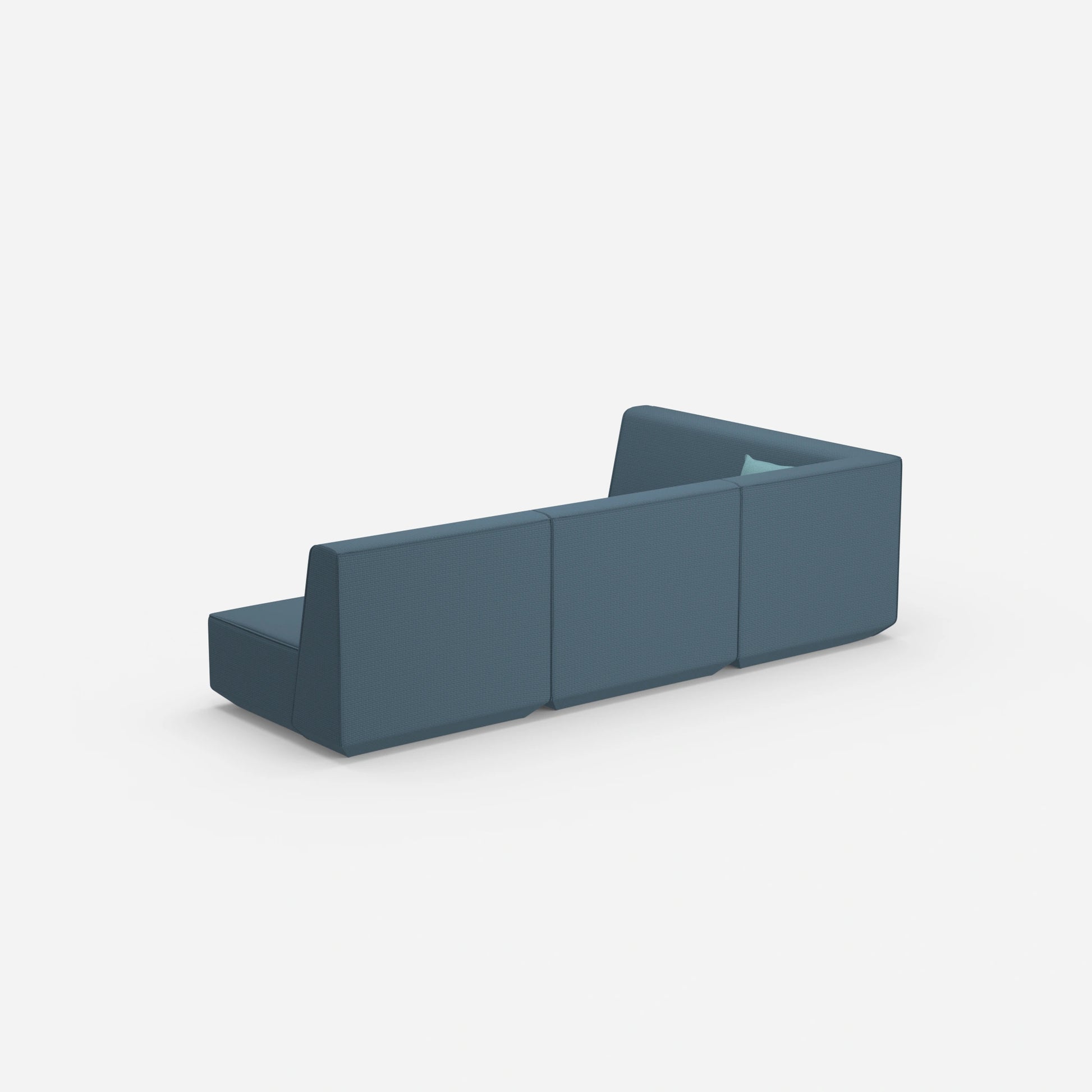 Canapé d'angle bleu de derrière