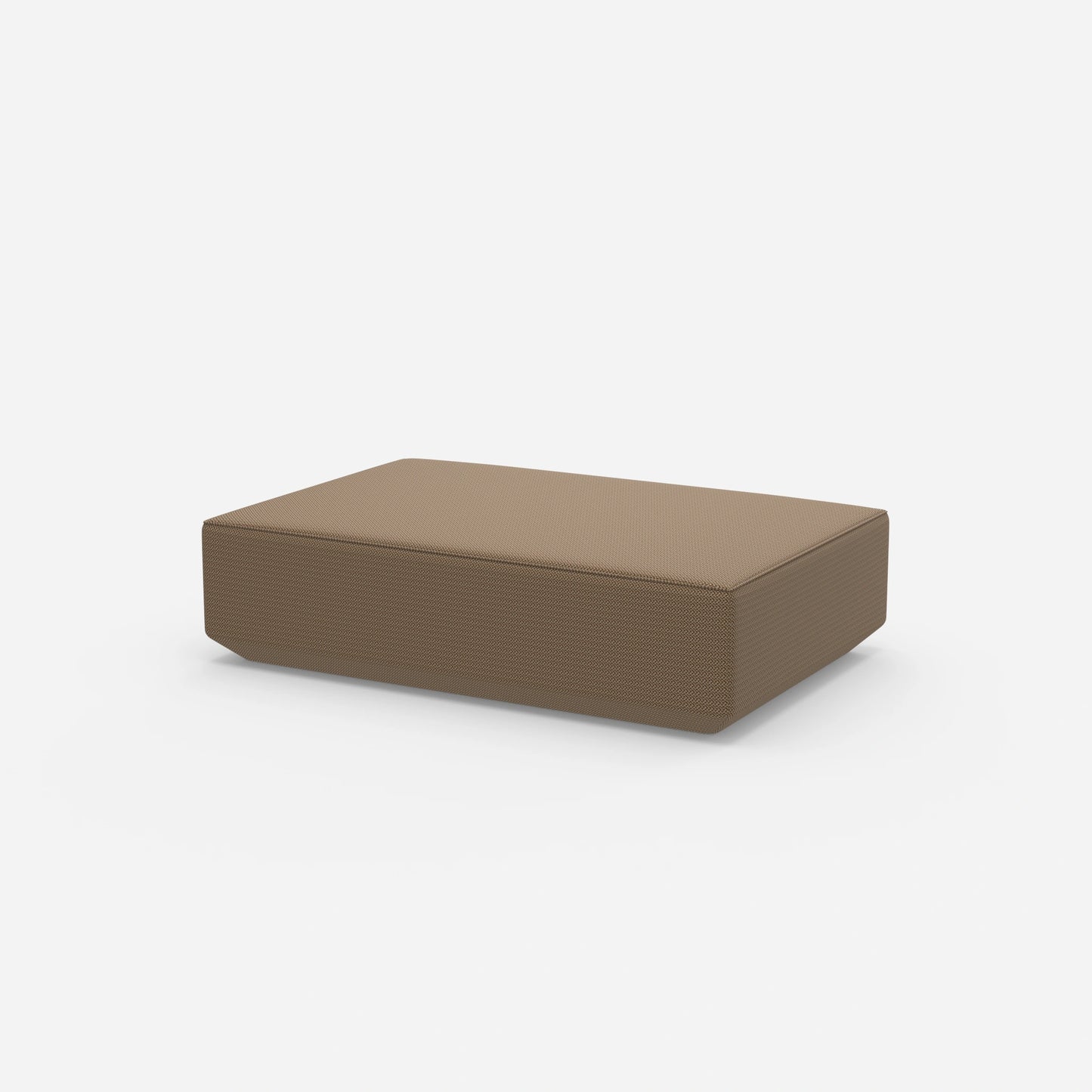 Pouf couleur crème vu de côté
