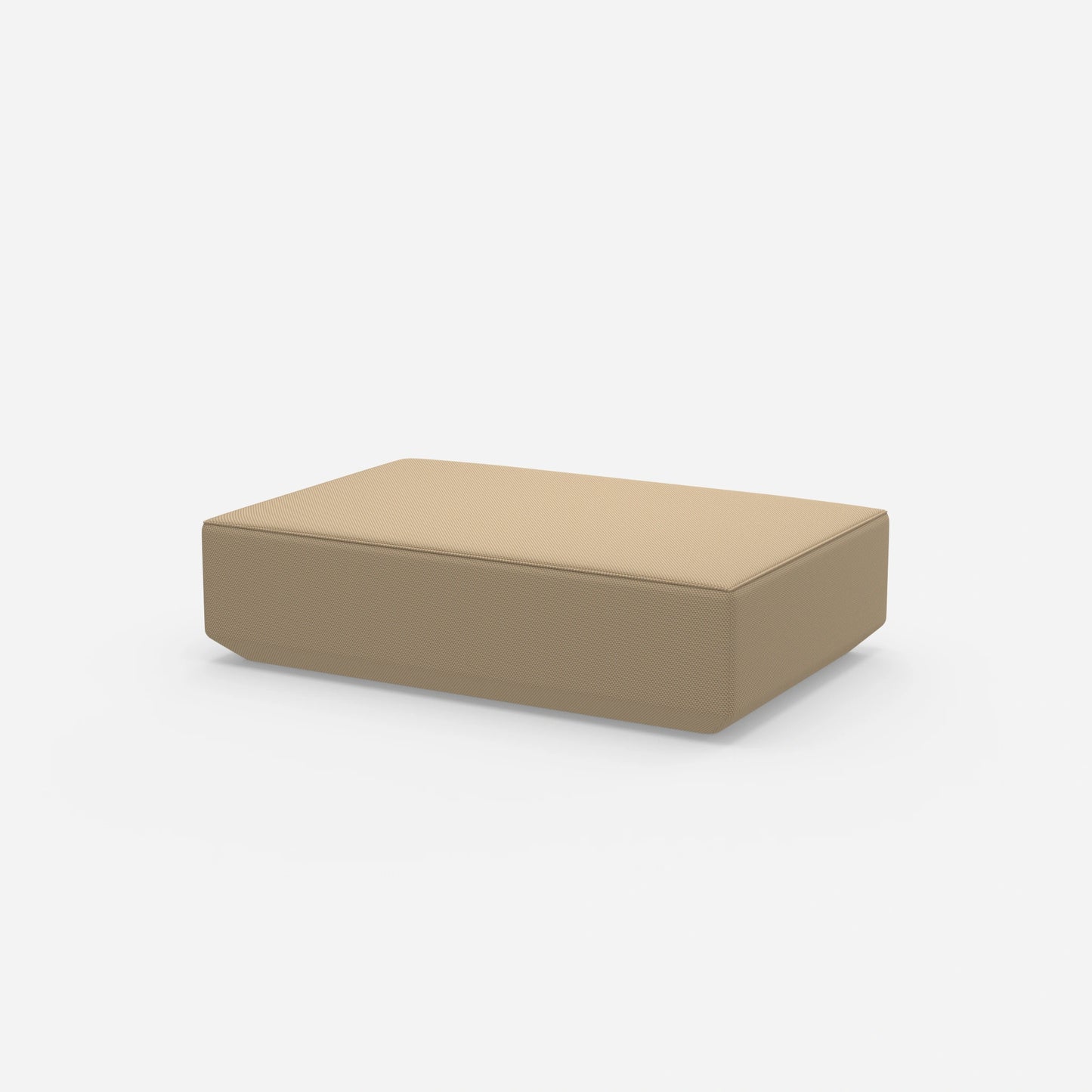Pouf couleur crème vu de côté