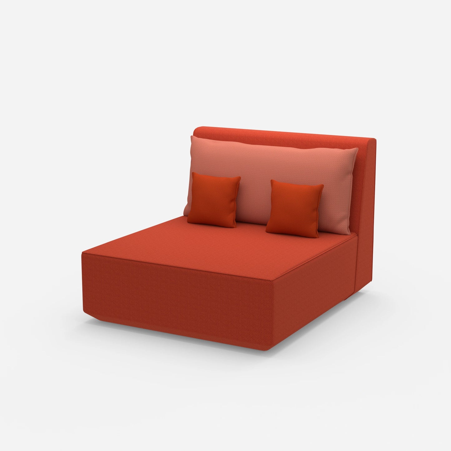Chaise longue double de 120 cm de large sur le côté