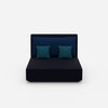 Chaise longue double vue de face