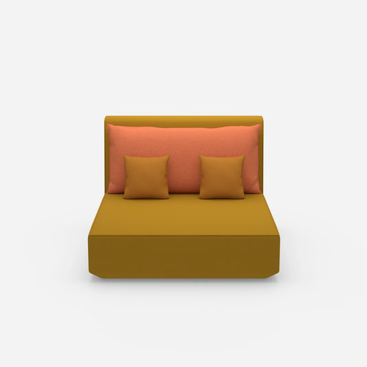 Chaise longue double vue de face