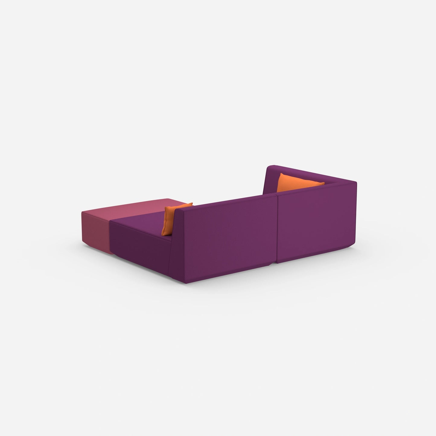 Canapé d'angle Assise profonde vue de derrière
