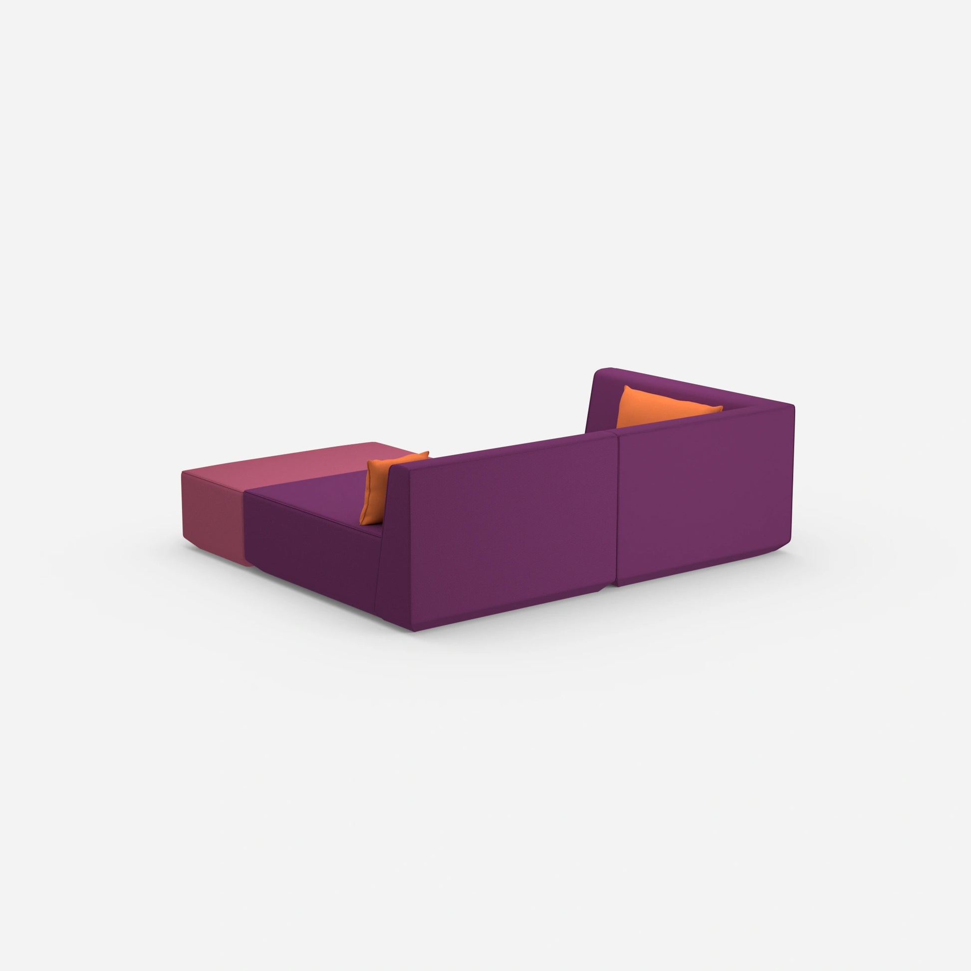 Canapé d'angle Assise profonde vue de derrière