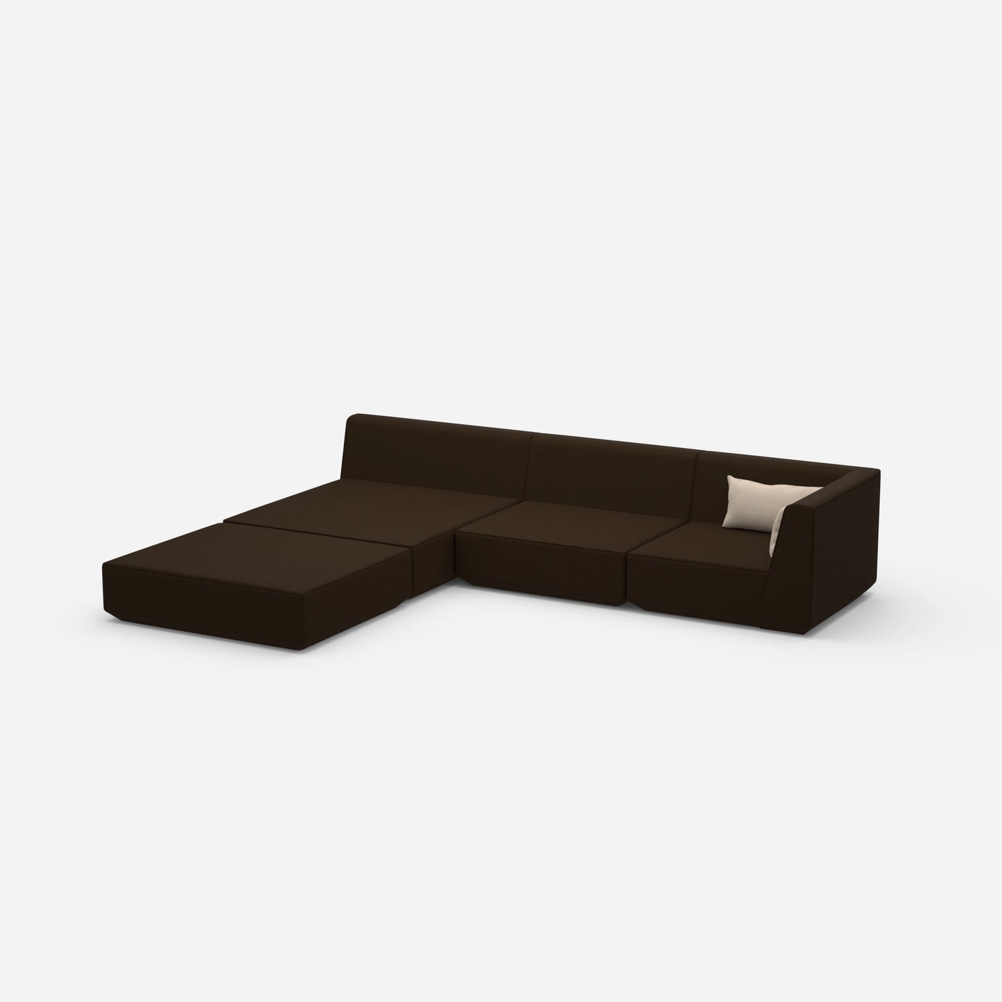 Canapé d'angle large surface de couchage de côté