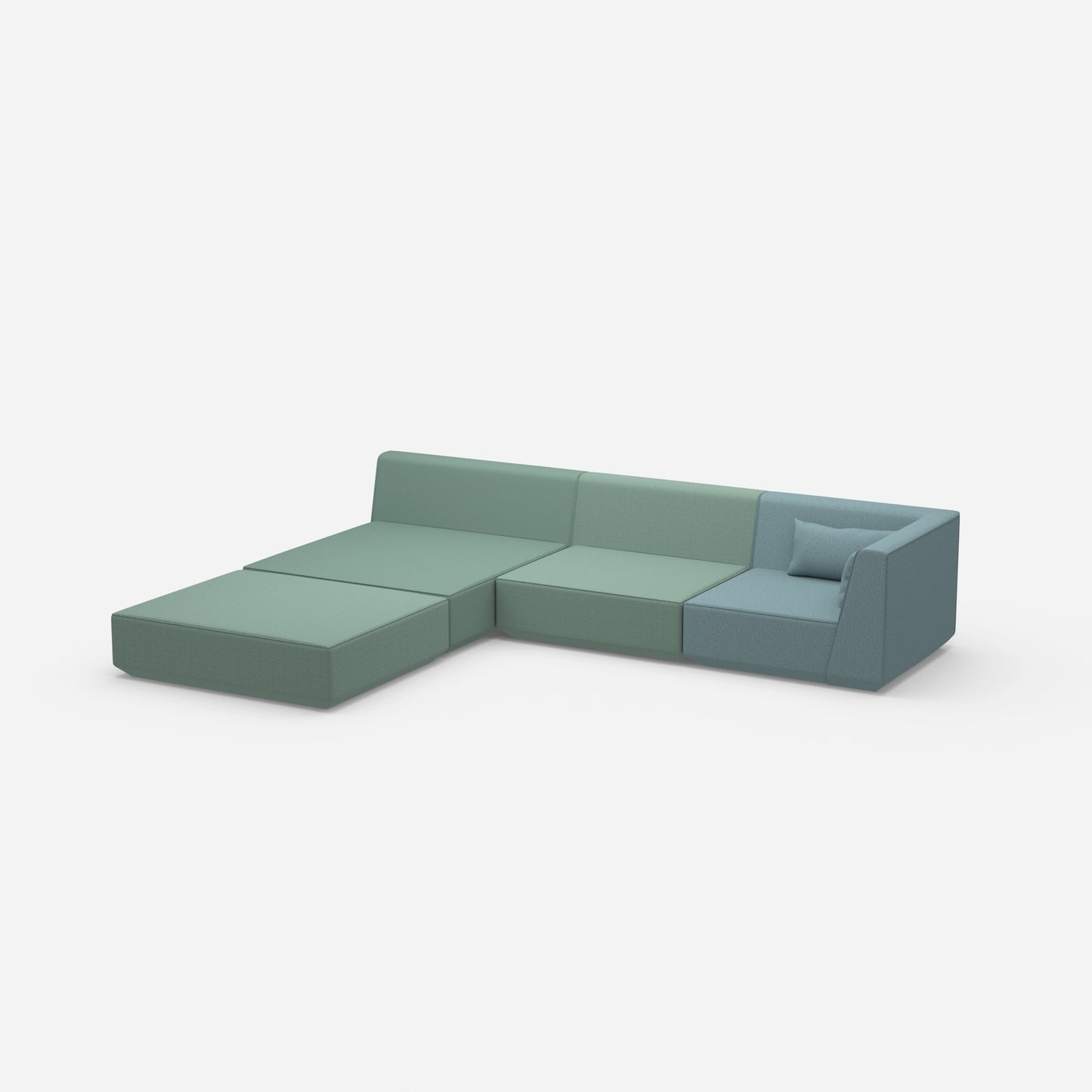 Canapé d'angle large surface de couchage de côté