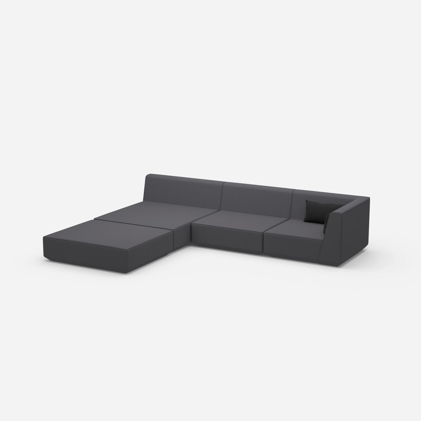 Canapé d'angle large surface de couchage de côté