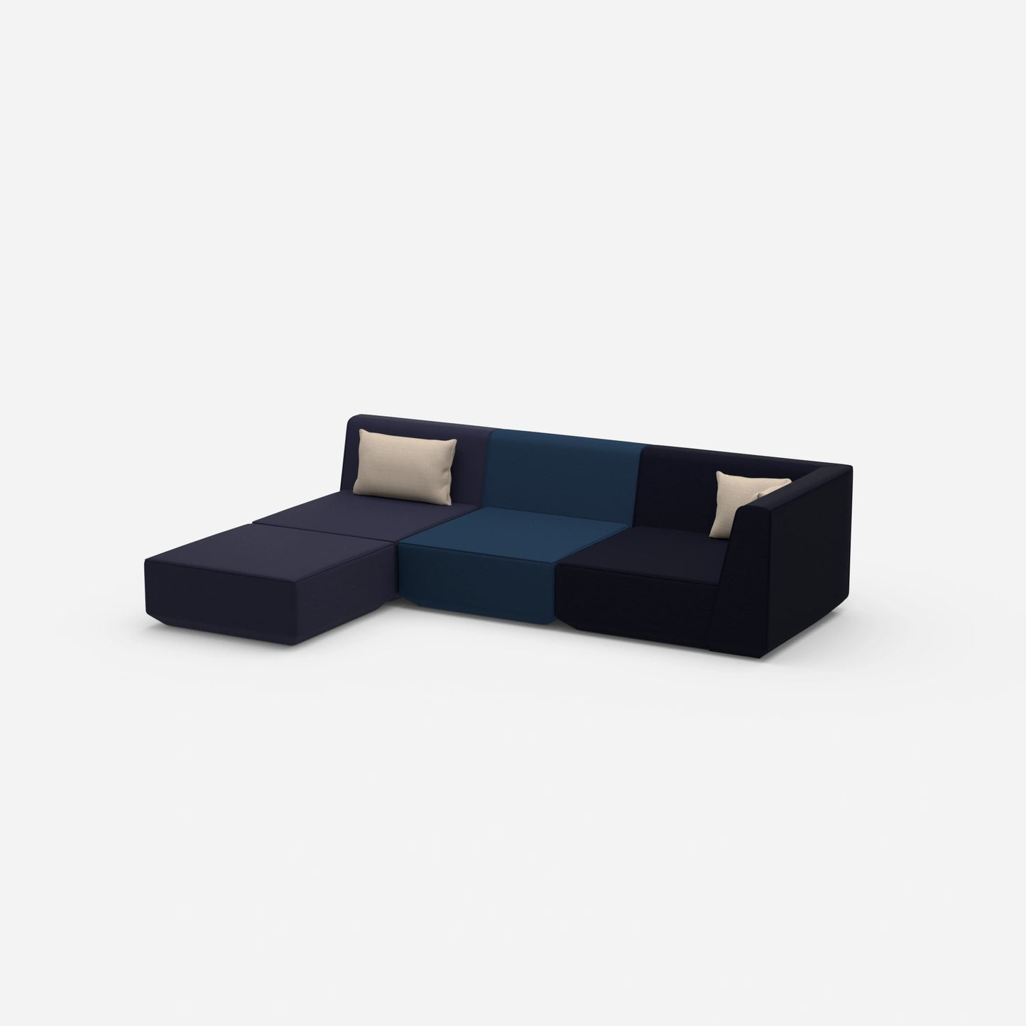 Canapé d'angle configurable par le côté