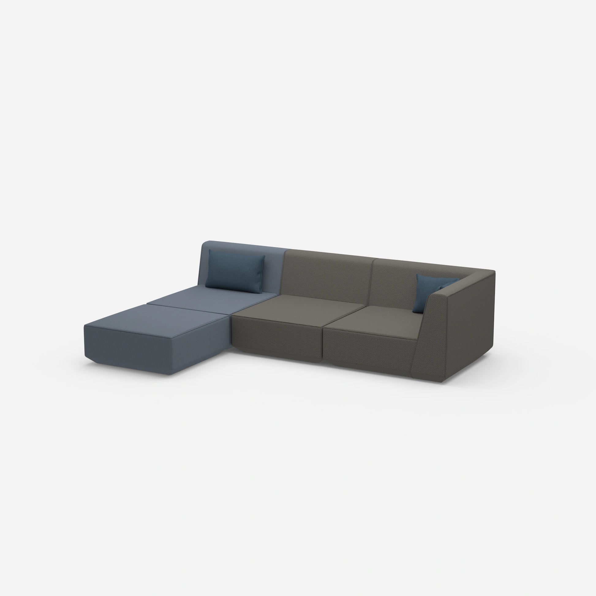 Canapé d'angle configurable par le côté