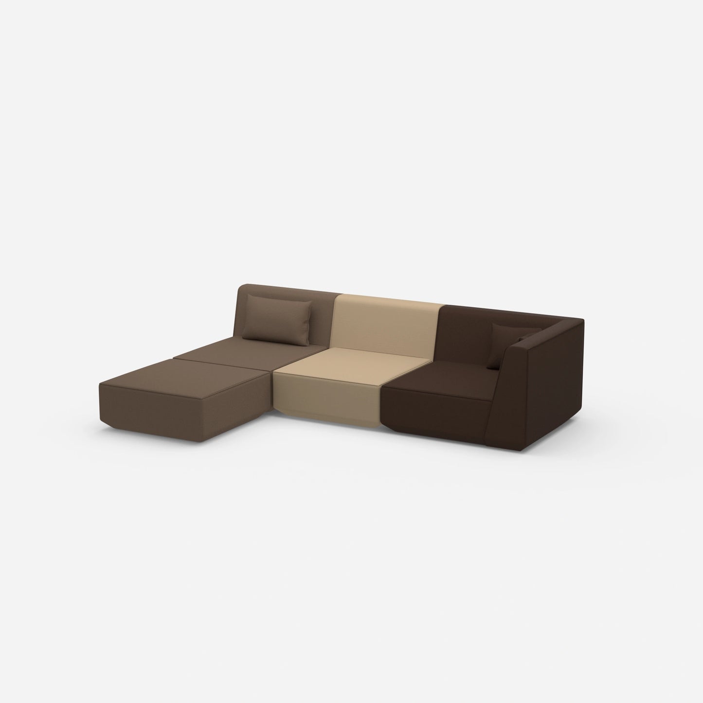 Canapé d'angle configurable par le côté