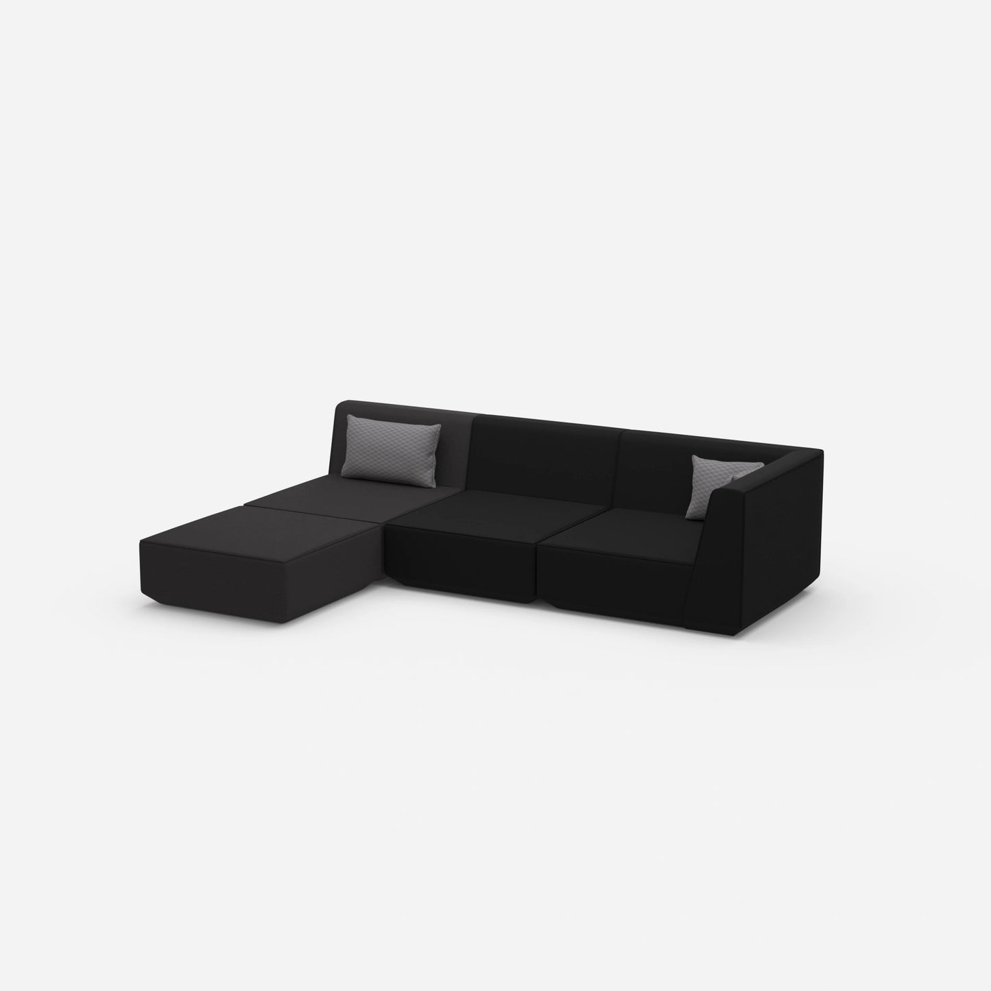 Canapé d'angle configurable par le côté