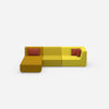 Canapé d'angle configurable de face