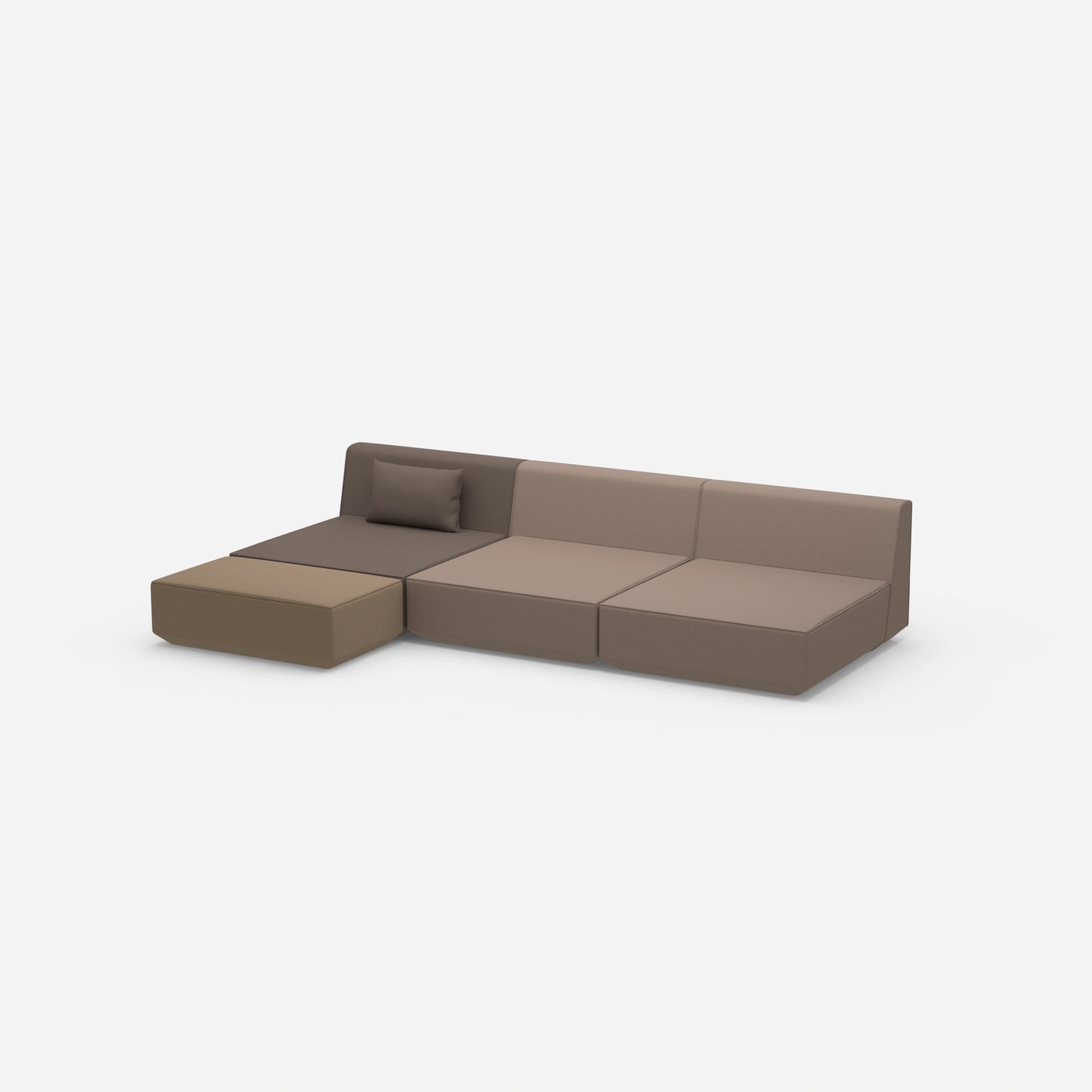 Canapé d'angle Lounge 300 cm de large de côté