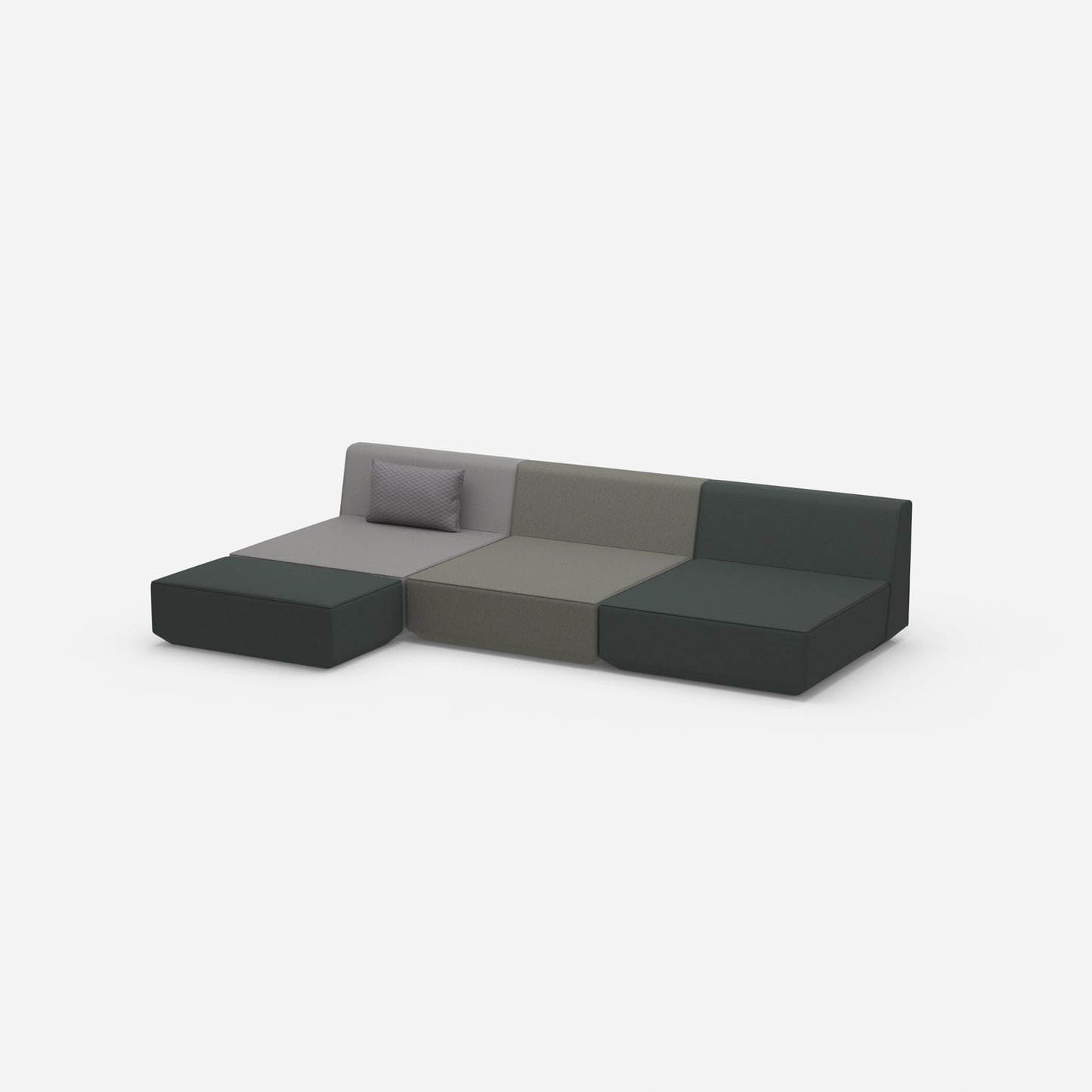 Canapé d'angle Lounge 300 cm de large de côté