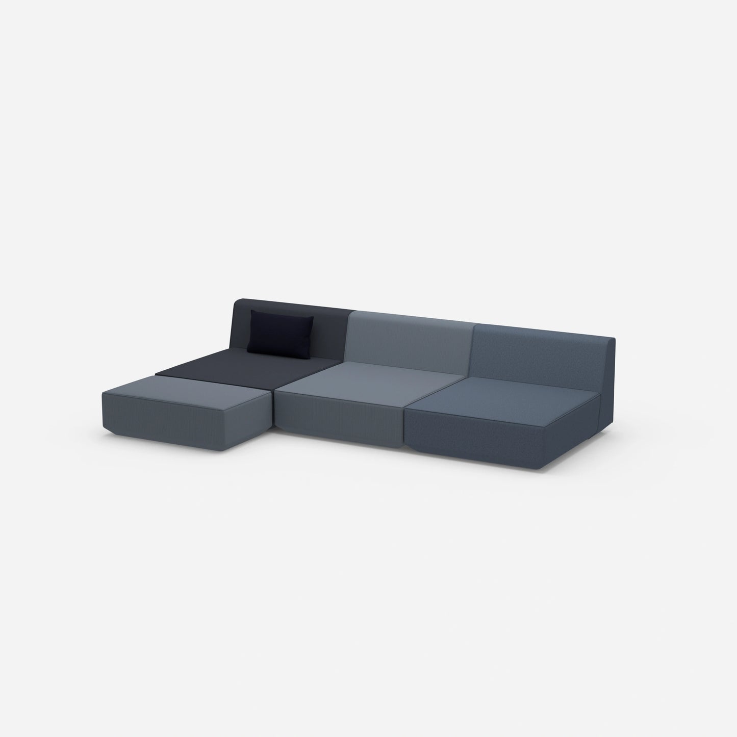 Canapé d'angle Lounge 300 cm de large de côté