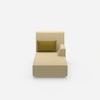 Chaise longue jaune vue de face