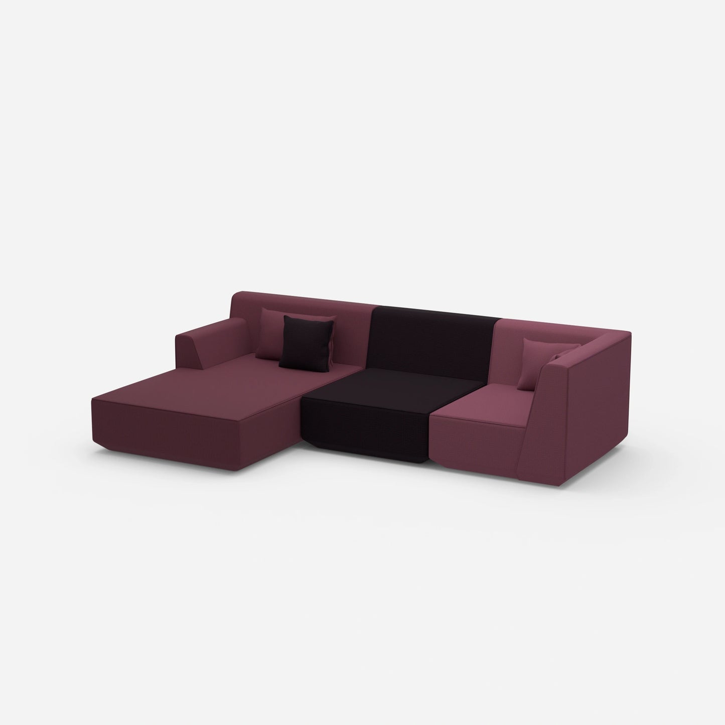 Confortable Canapé d'angle vu de côté