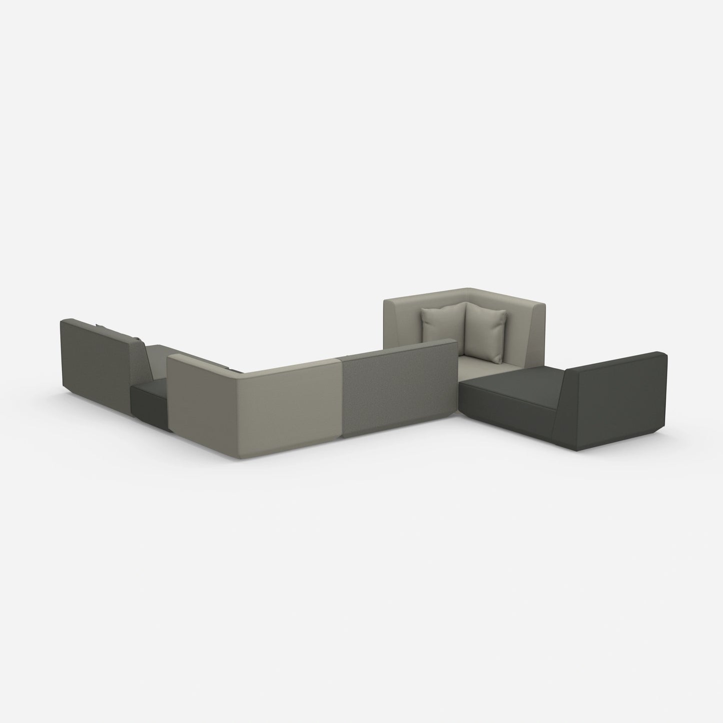 Canapé modulaire spacieux pour les grands espaces par l'arrière