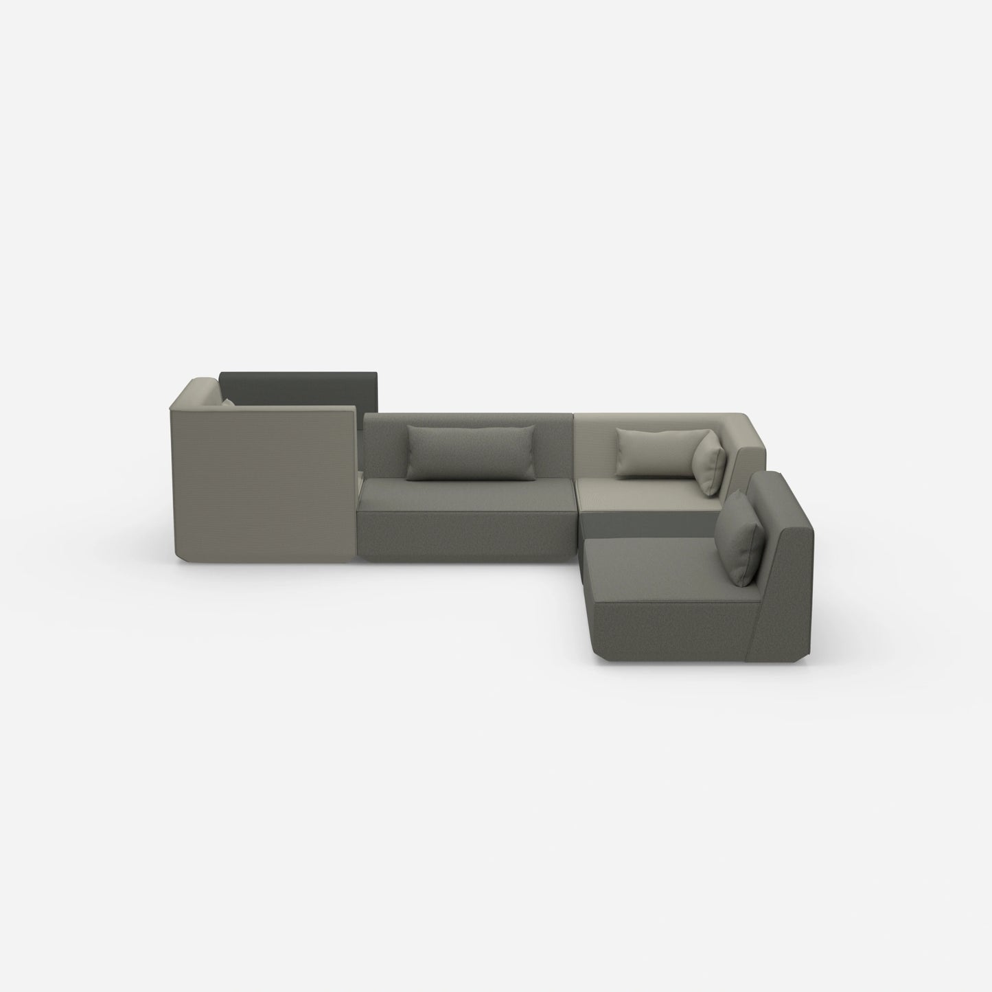 Canapé modulaire spacieux pour les grands espaces de face