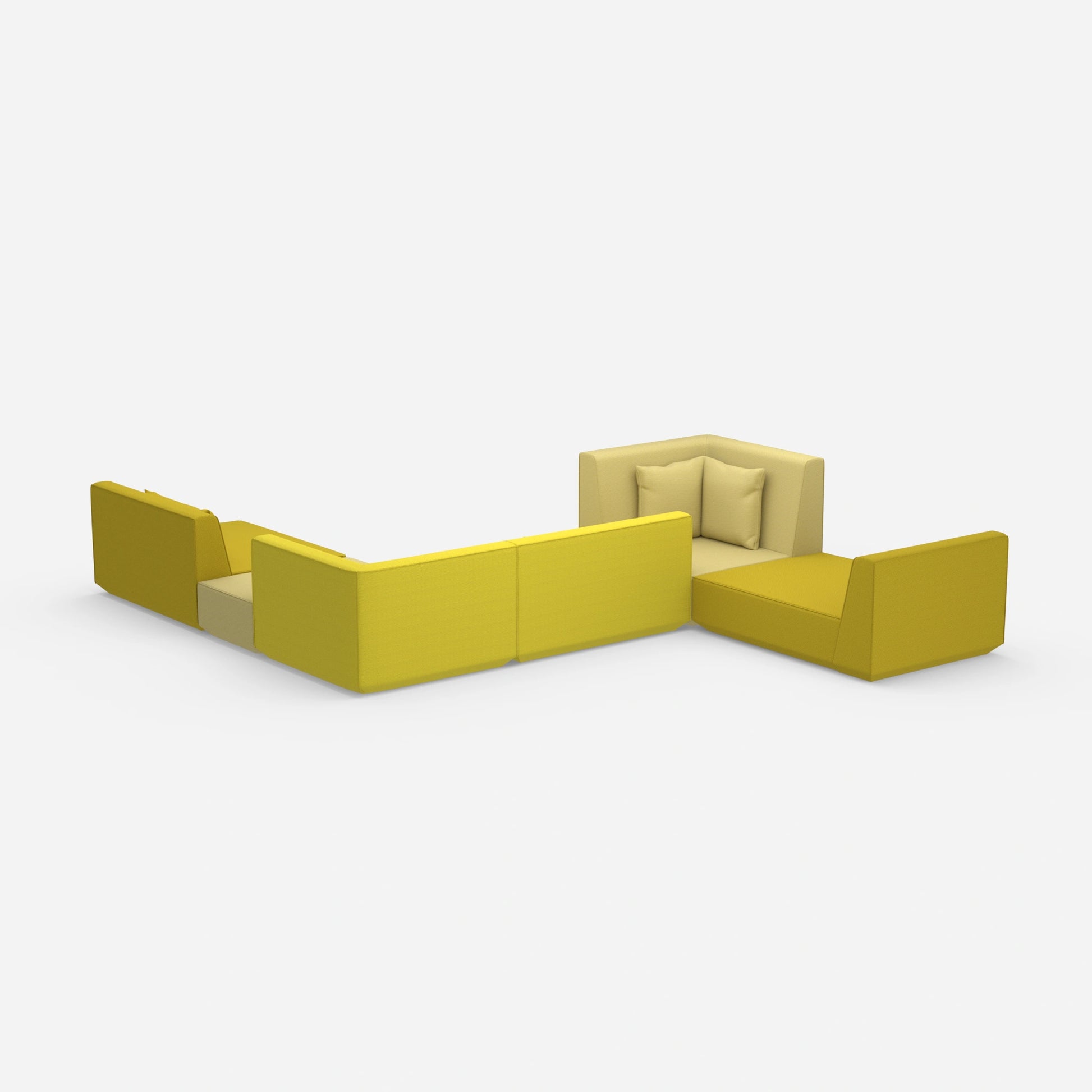 Canapé modulaire spacieux pour les grands espaces par l'arrière