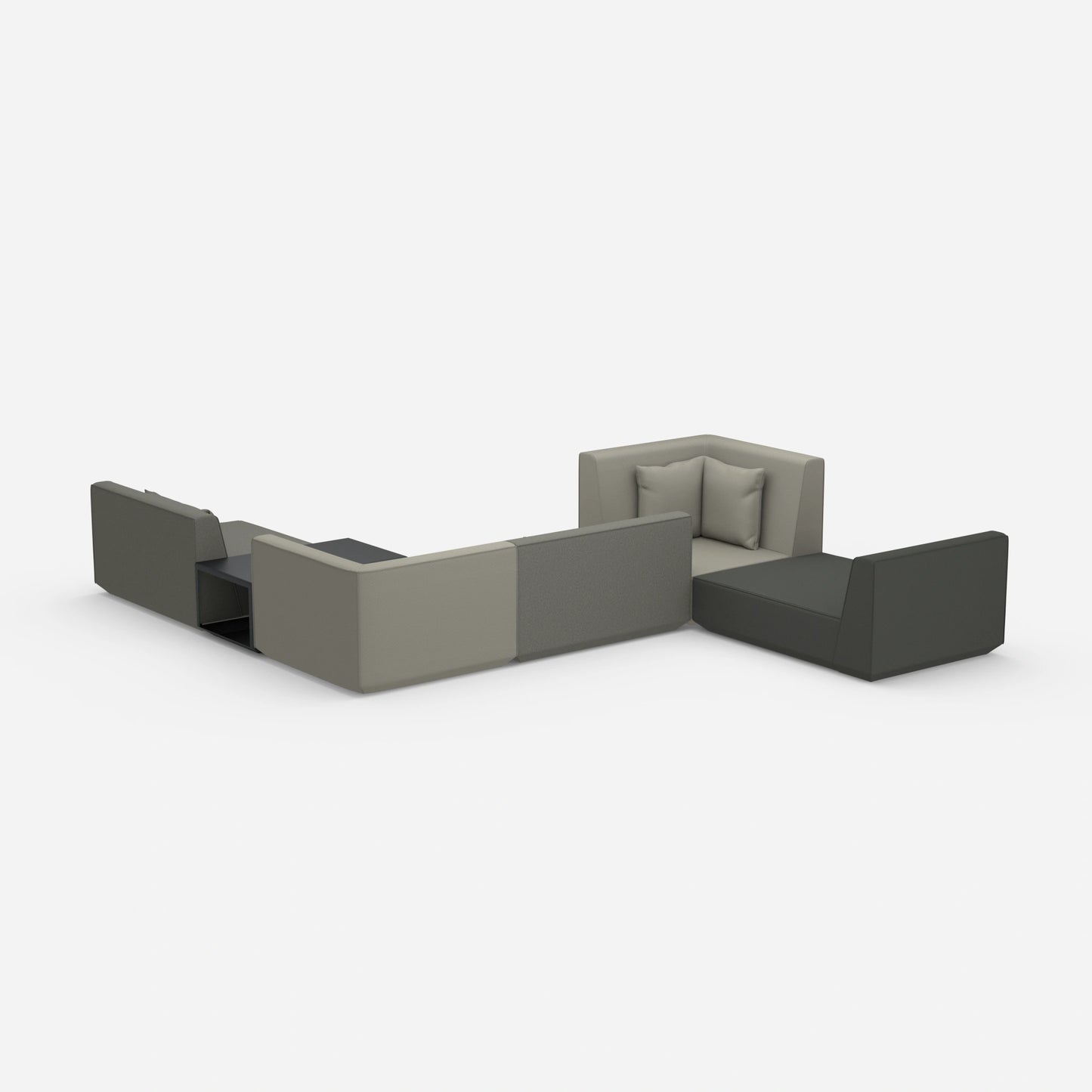 Canapé modulaire spacieux pour les grands espaces par l'arrière