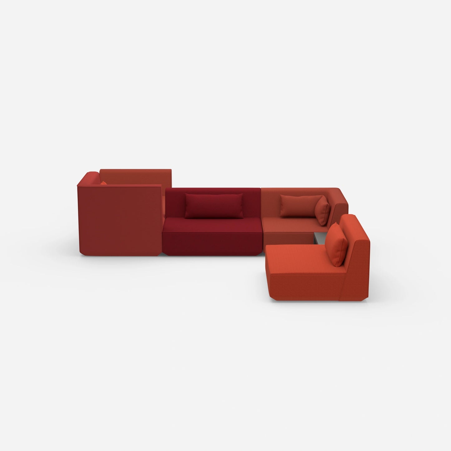 Canapé modulaire spacieux pour les grands espaces de face