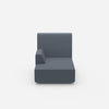Petite chaise longue à dossier haut vue de face