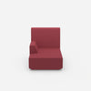 Petite chaise longue à dossier haut vue de face