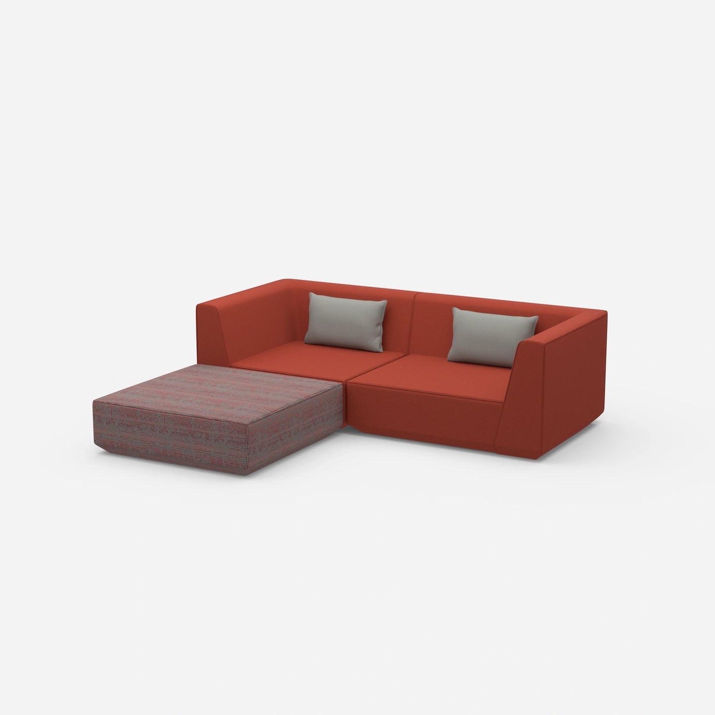 Petit canapé d'angle pour petite pièce vue de côté