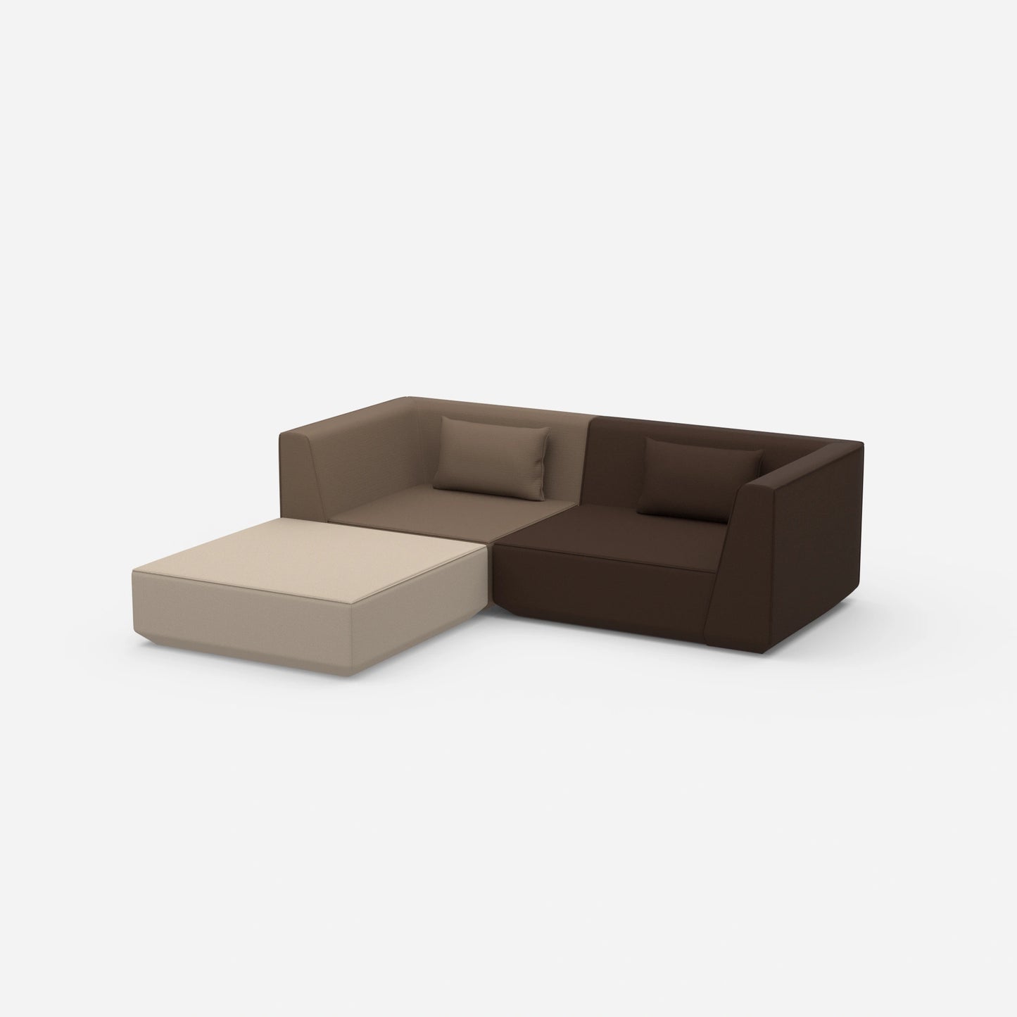 Petit canapé d'angle pour petite pièce vue de côté