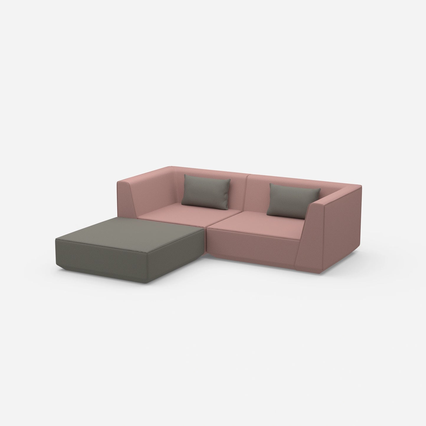Petit canapé d'angle pour petite pièce vue de côté