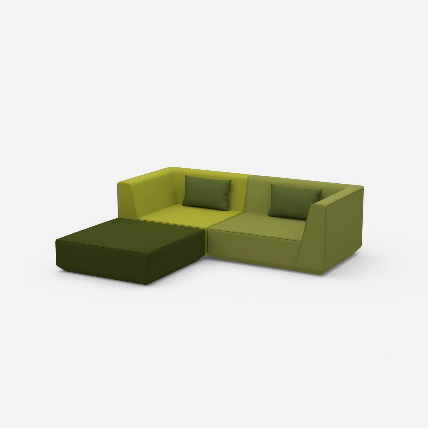 Petit canapé d'angle pour petite pièce vue de côté
