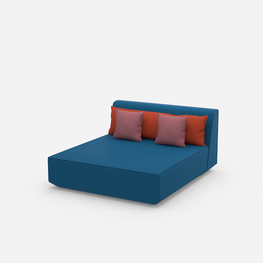 Chaise longue double moderne vue de côté