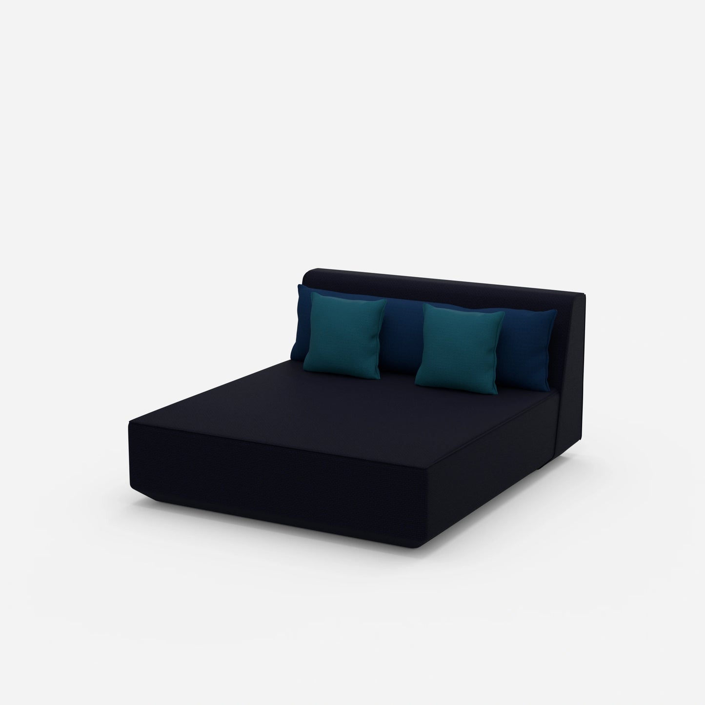 Chaise longue double moderne vue de côté