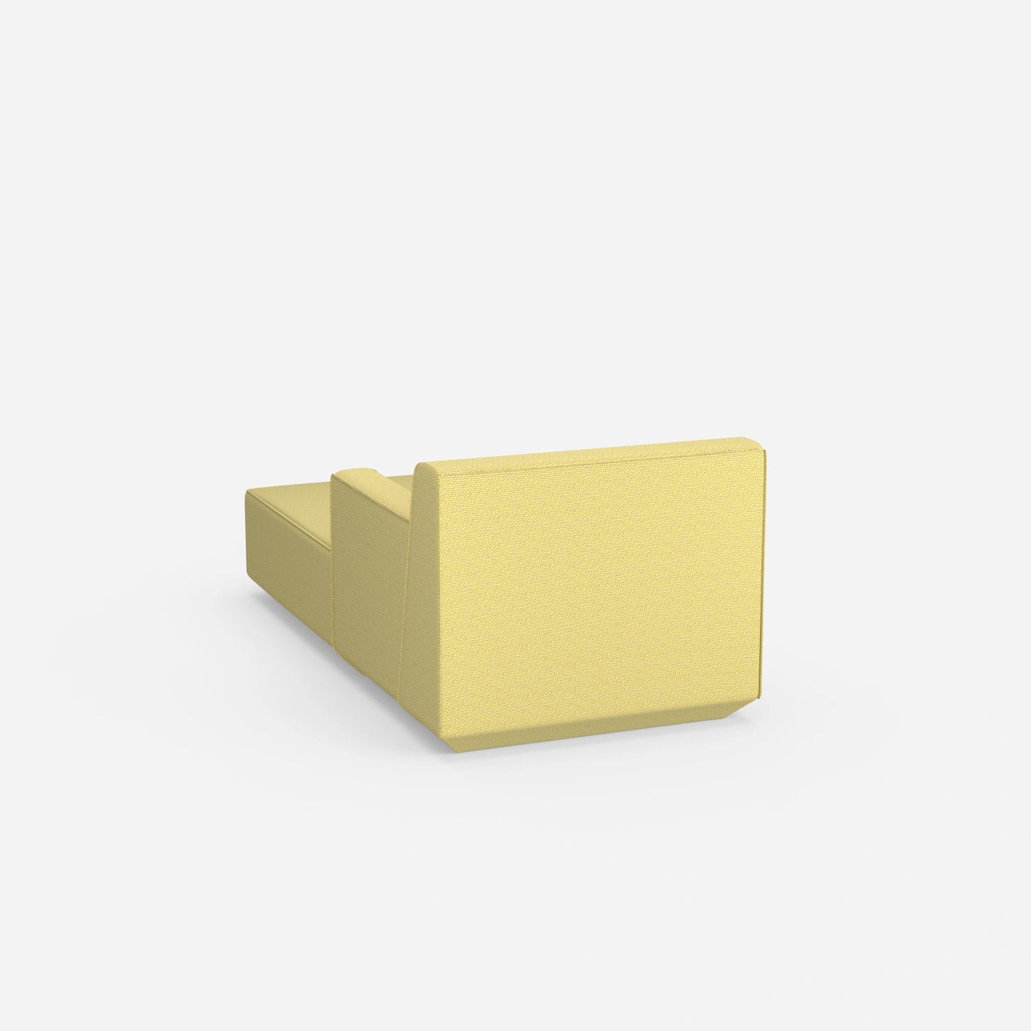 Recamière moderne en jaune vue de dos