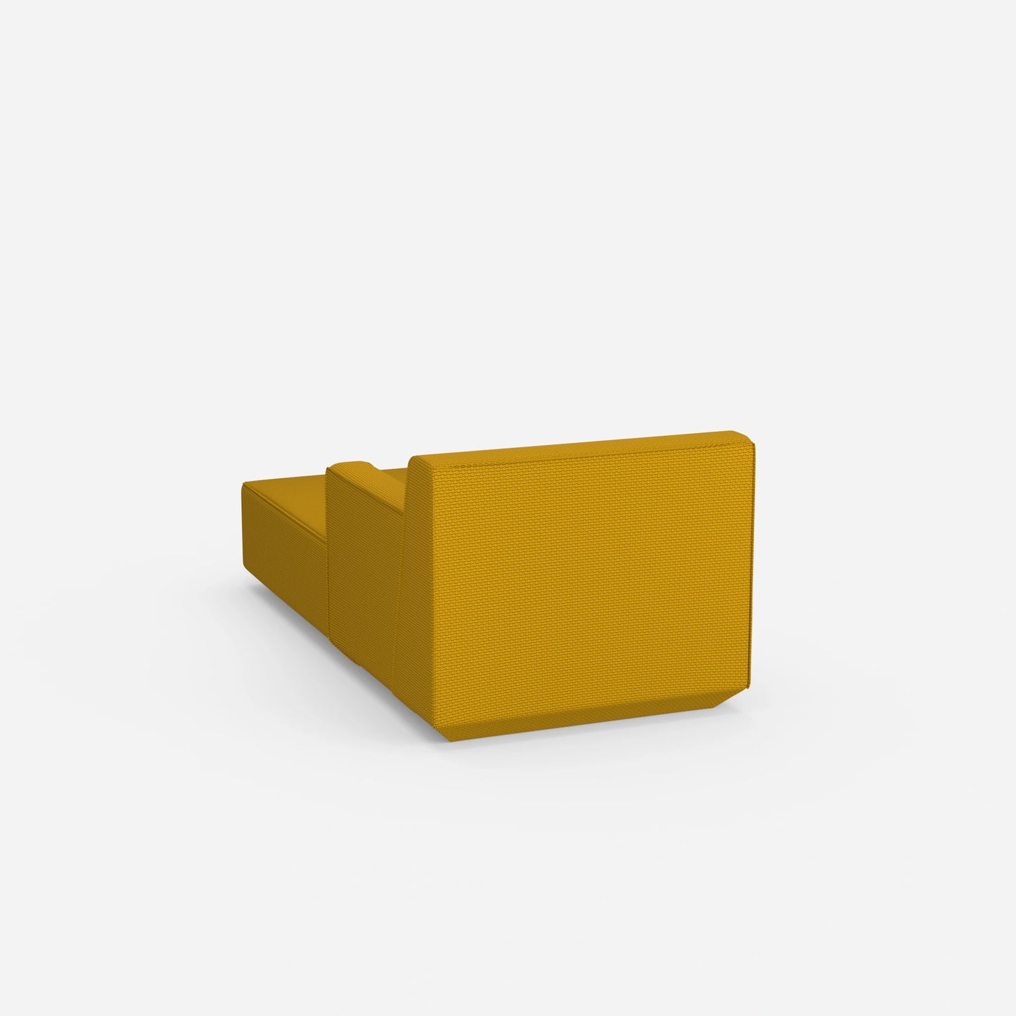 Recamière moderne en jaune vue de dos