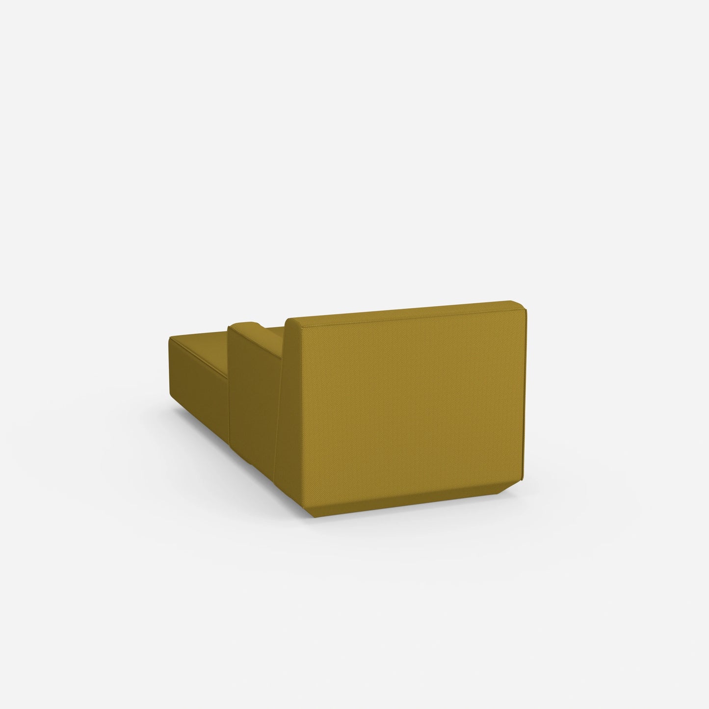 Recamière moderne en jaune vue de dos