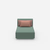 Chaise longue moderne vue de face