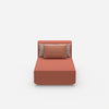 Chaise longue moderne vue de face