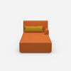 Chaise longue moderne pour dormir de 120 cm de large à l'avant