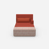 Chaise longue moderne pour dormir de 120 cm de large à l'avant