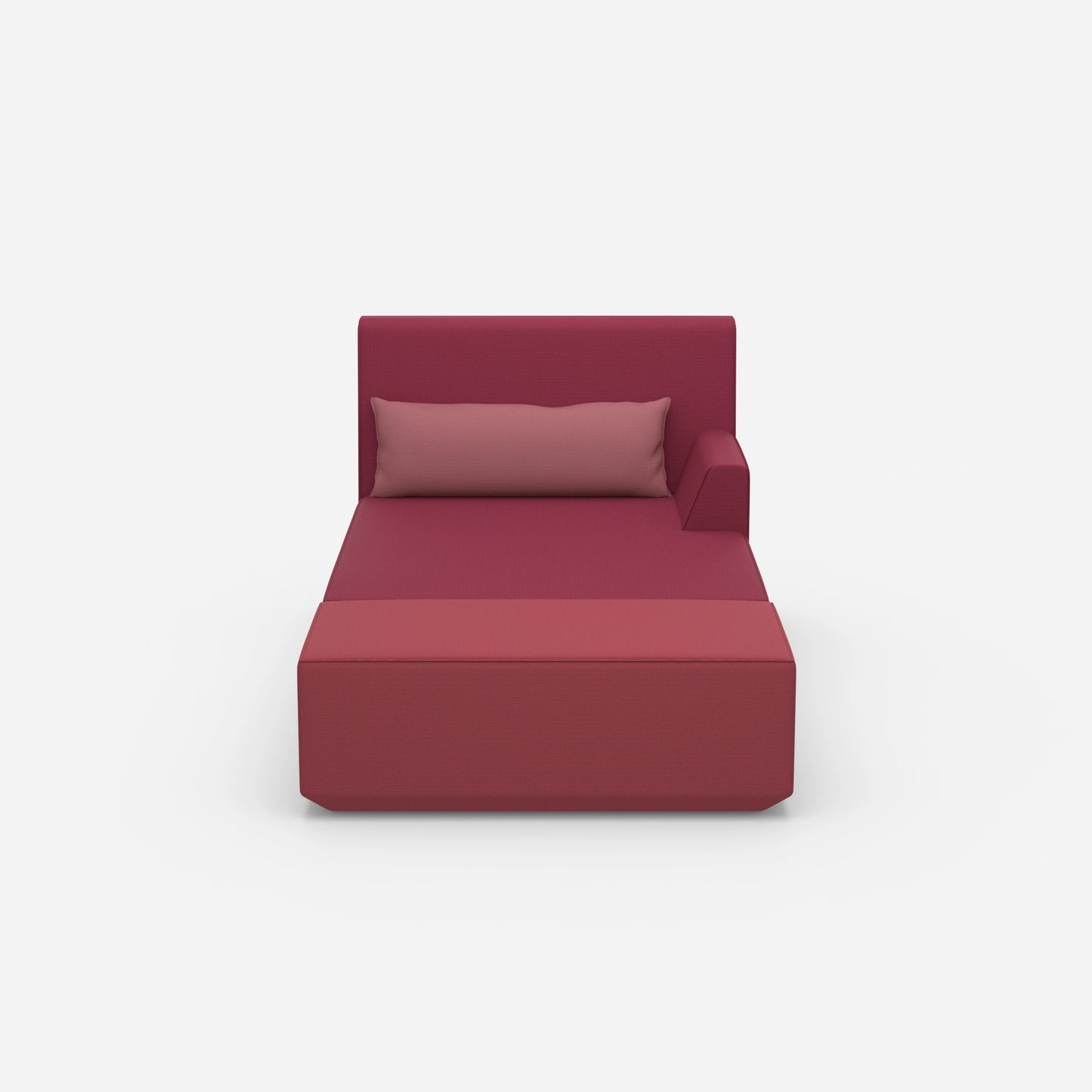 Chaise longue moderne pour dormir de 120 cm de large à l'avant